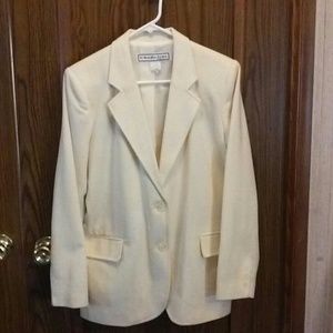Chadwick's classic size 6 off white long blazer